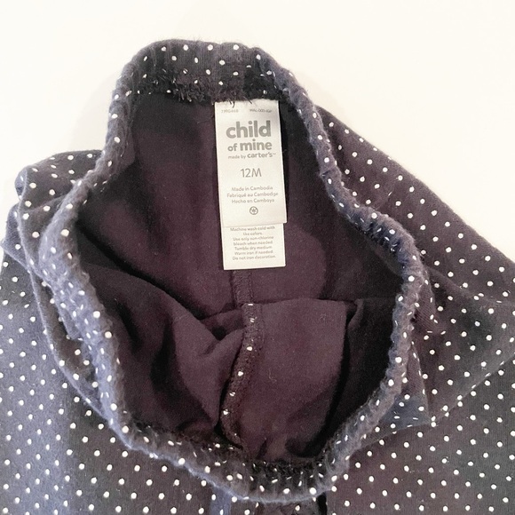 Carter’s 12M polka dot and ruffled animal print leggings - Picture 9 of 11